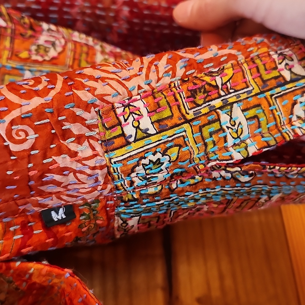 Kantha Patterned Boho Artisan Made Lightweight Sp… - image 10